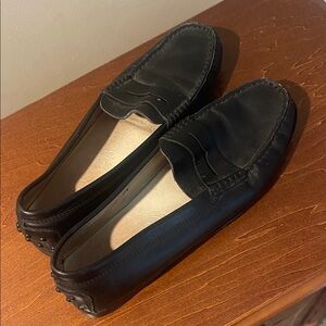 Tod's Black Leather Loafers